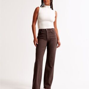 Abercrombie 90’s Relaxed Brown Jeans